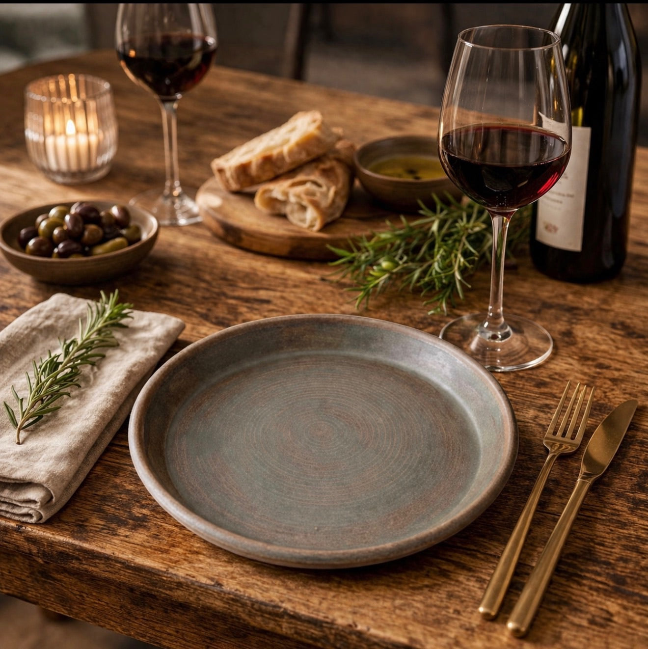 hand crafted plates